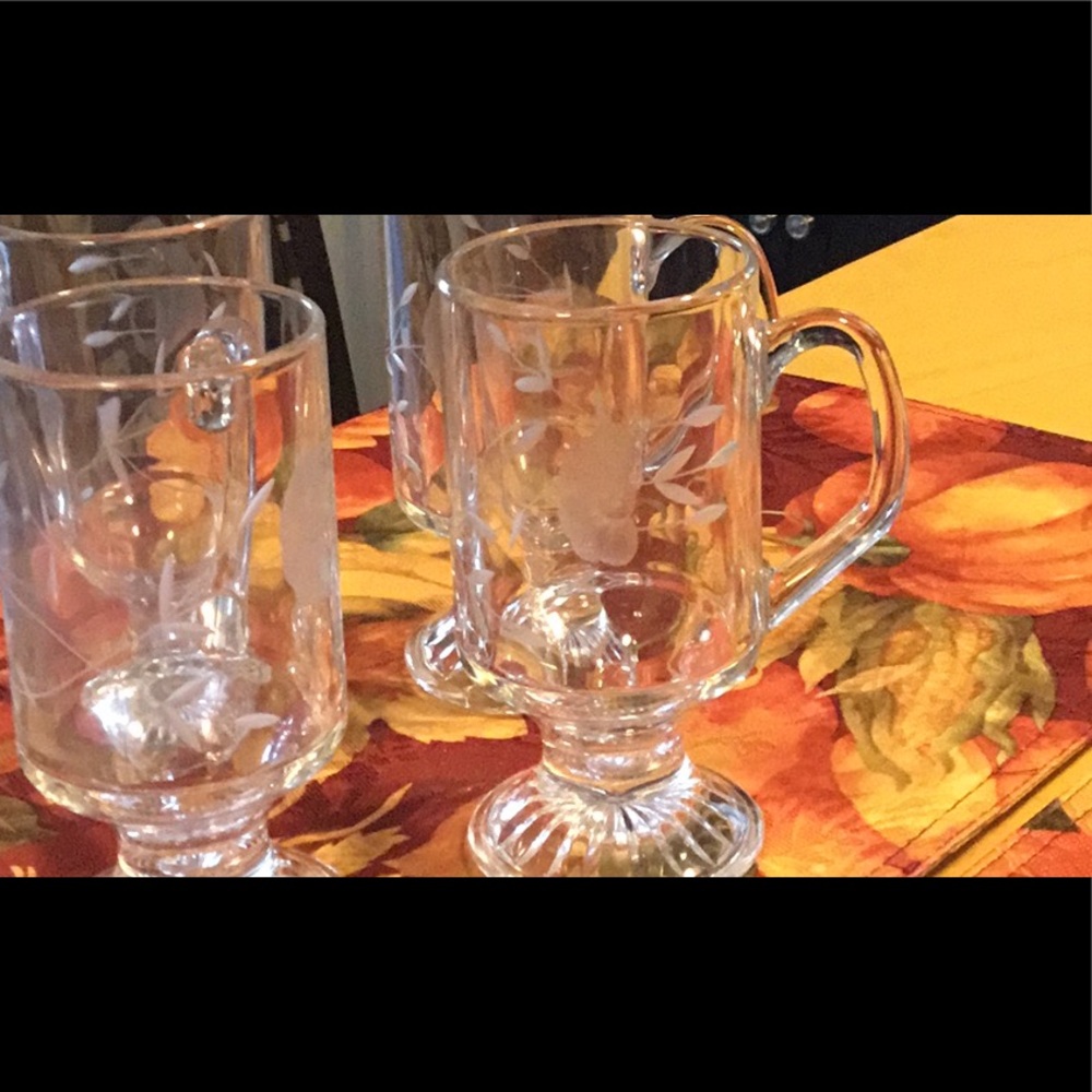 Princess House Heritage Irish Coffee Mugs (4)